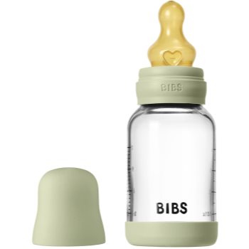 BIBS Baby Glass Bottle Round Latex biberon anticolici - imagine 3